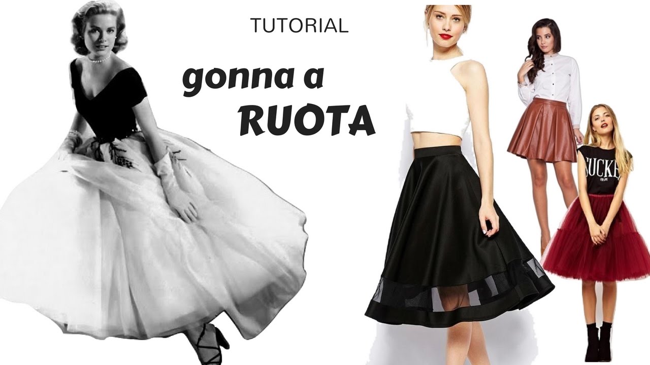 Cucire una GONNA A RUOTA storia + tutorial + cartamodello