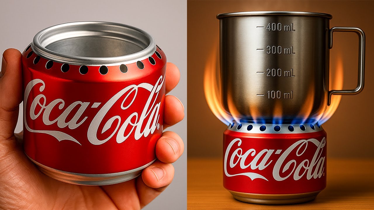How To Make The Ultimate Mini Heating Stove From Coca-Cola Tin Cans | No Gas, No Wood