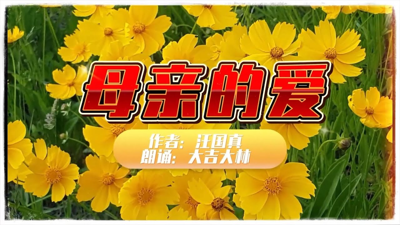 汪国真诗集&mdash;&mdash;母亲的爱   朗诵：大吉大林