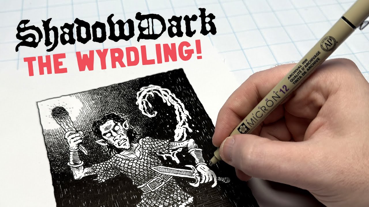 Drawing the New Shadowdark Class! (The Wyrdling)