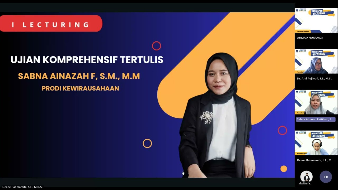 I-Lecturing Prodi Manajemen: Mata Kuliah Ujian Komprehensif Tertulis (UKT)