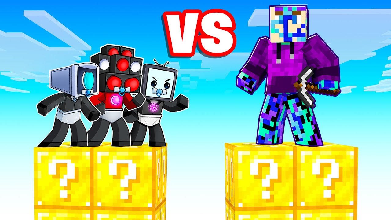LUCKY BLOCK TOWER RACE with SKIBIDI BABYS!