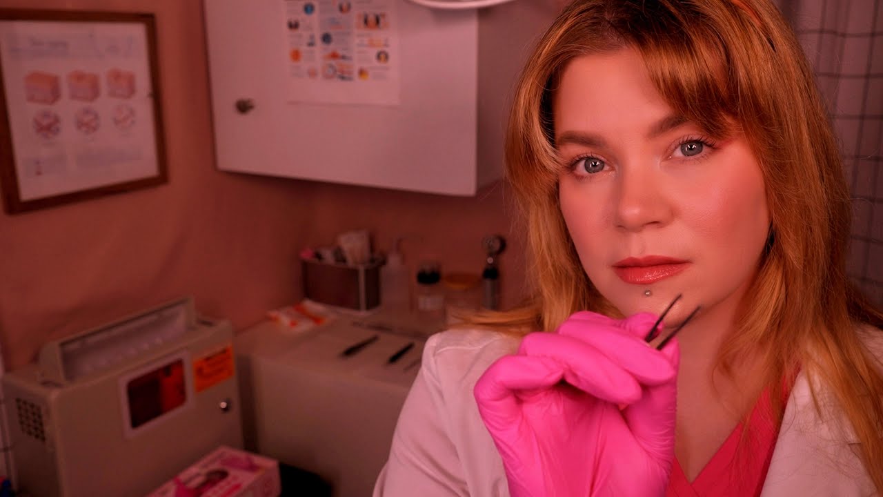 ASMR Dermatologist Detailed Skin Exam with Extractions & Pimple Popping (Non graphic, don't worry!)
