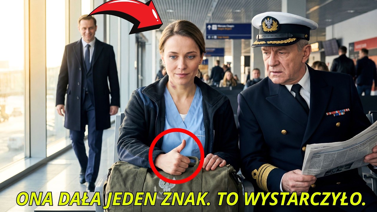 Polska pielęgniarka dała tajny sygnał admirałowi na lotnisku w Warszawie