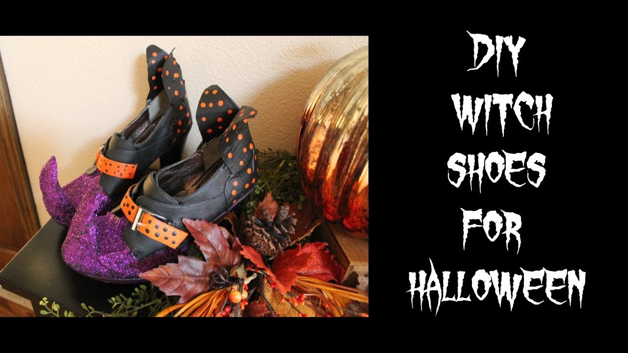 DIY WITCH SHOES FOR HALLOWEEN - HALLOWEEN DECOR SNEAK PEEK - A LITTLE CHIT CHAT