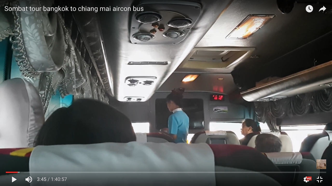 รถกรุงเทพ-เชียงใหม่ Supreme  สมบัติทัวร์ รีวิวจัดเต็ม bangkok to chiang mai aircon bus