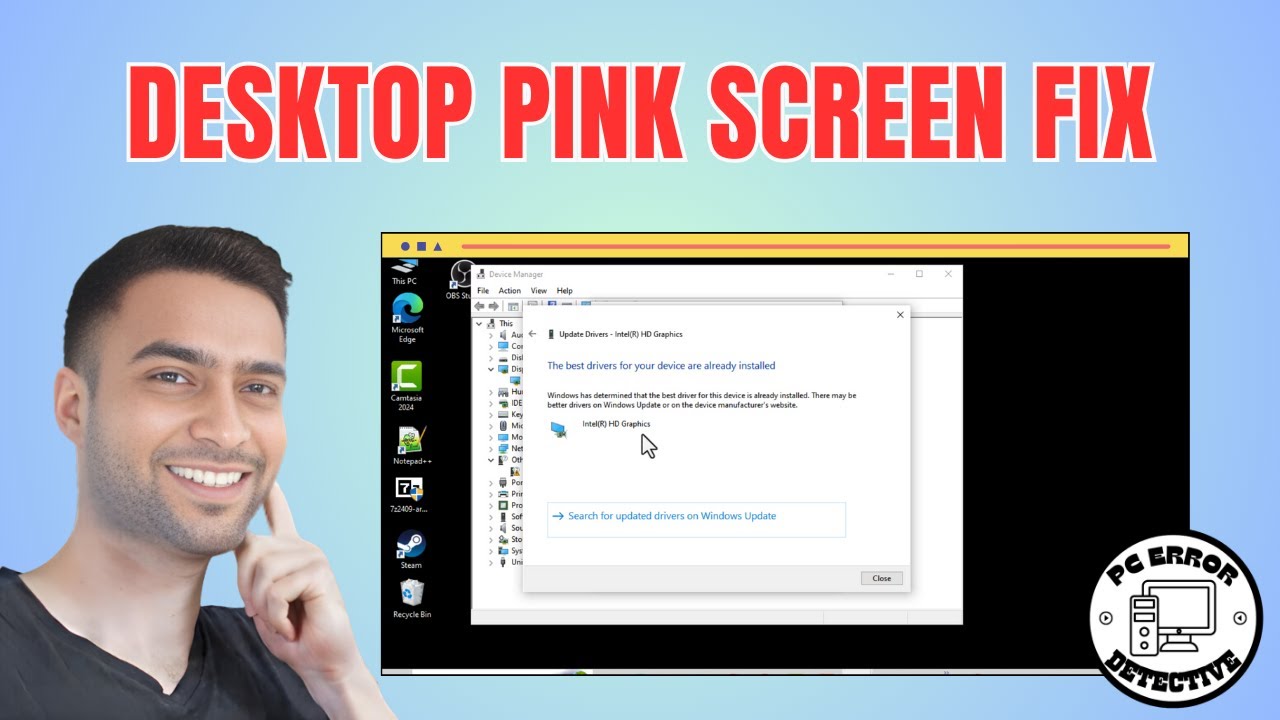 How To Fix Pink Screen Problem In Desktop PC - Full Tutorial