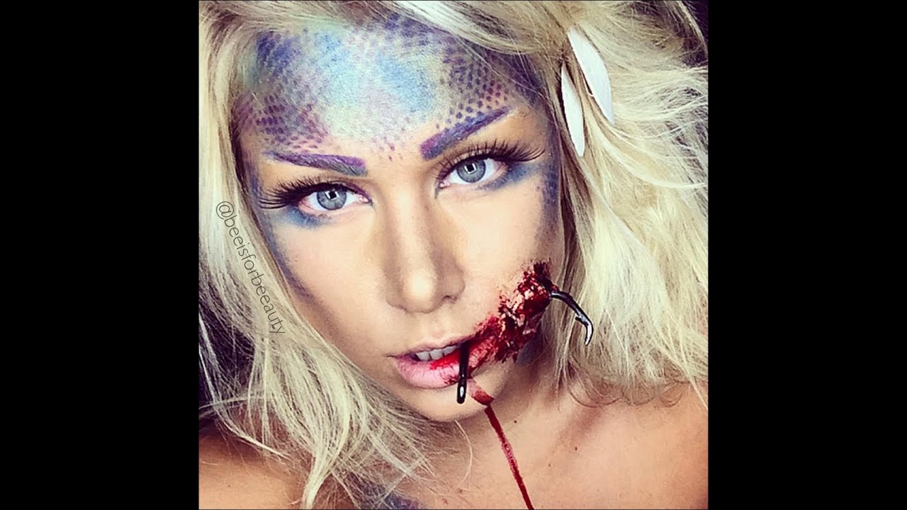 hooked mermaid sfx ariel halloween makeup tutorial | BeeisforBeeauty