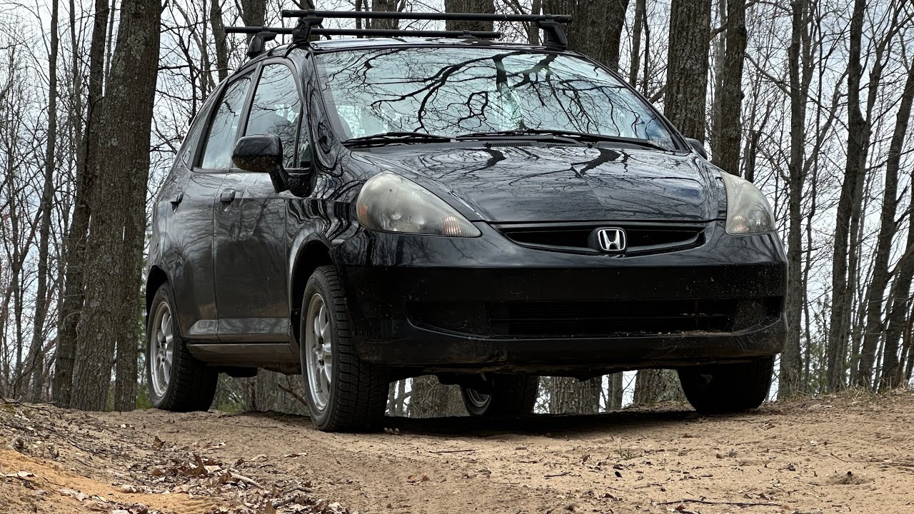Fit for adventure! Lifting a first gen Honda Fit.