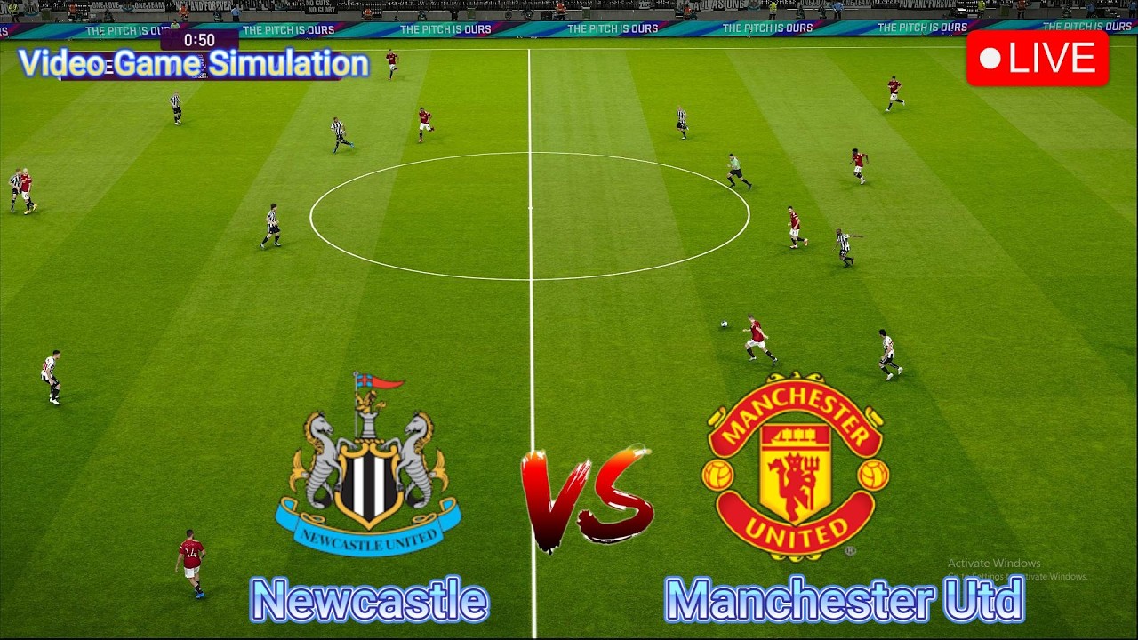 🔴LIVE : Newcastle vs Manchester United | Premier League - Round 29 | Video Game Simulation