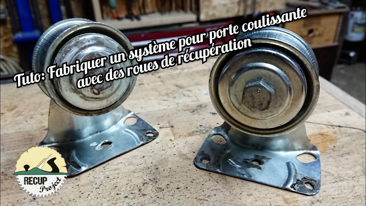 Comment fabriquer un système pour porte coulissante avec des roues de récupération