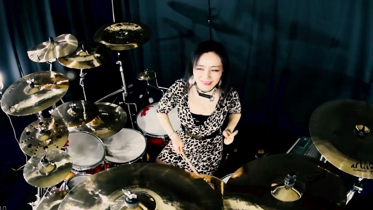 Mötley Crüe   Wild Side  drum cover by biker Ami Kim(153)