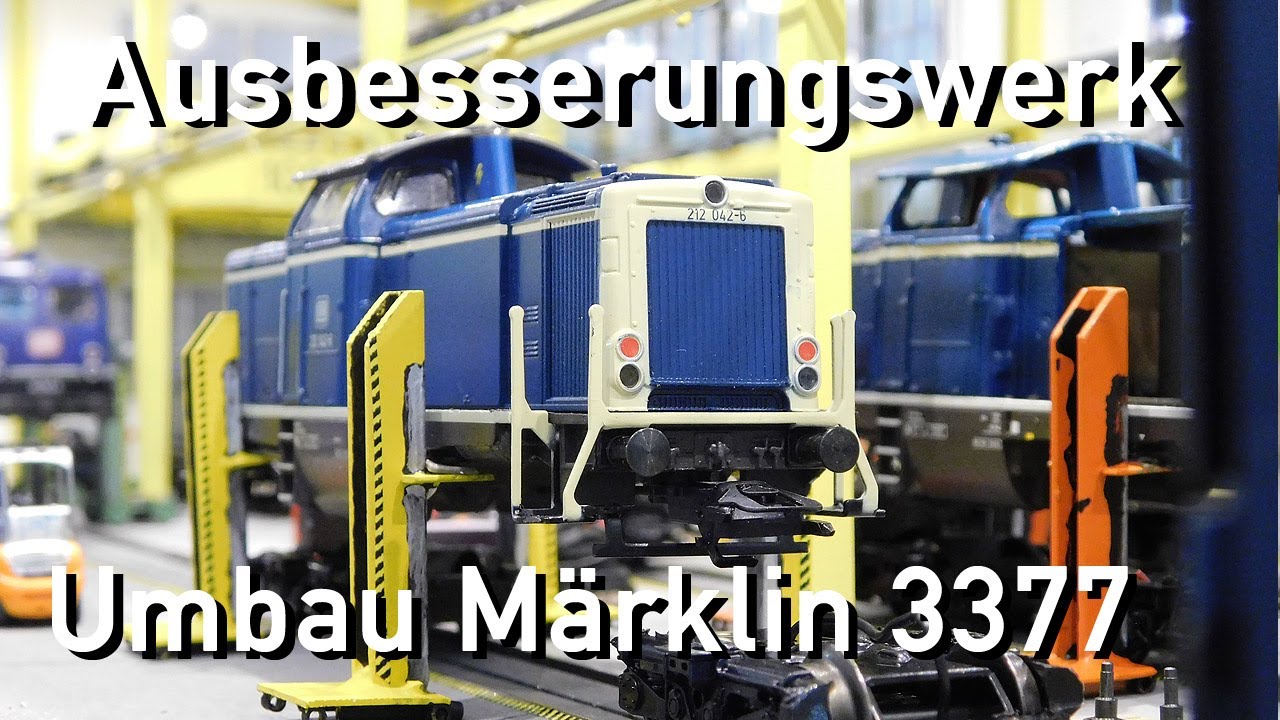 Ausbesserungswerk H0 Märklin Umbau V100 3377 212 042-6 / 3072 3147 3372 3472