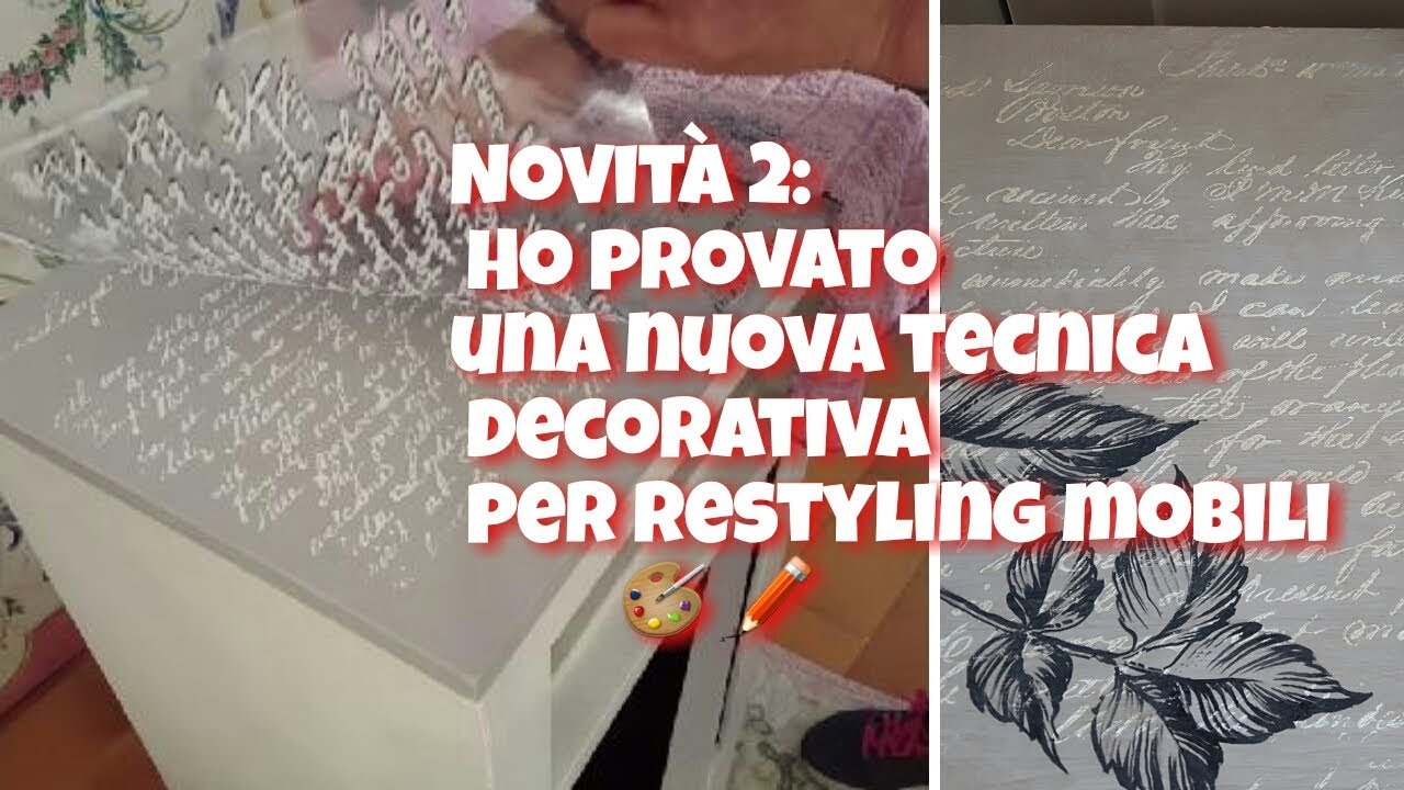 Novità 2: decorare i mobili con stampi, grafica pittorica e patina a velature fatta con la chalk