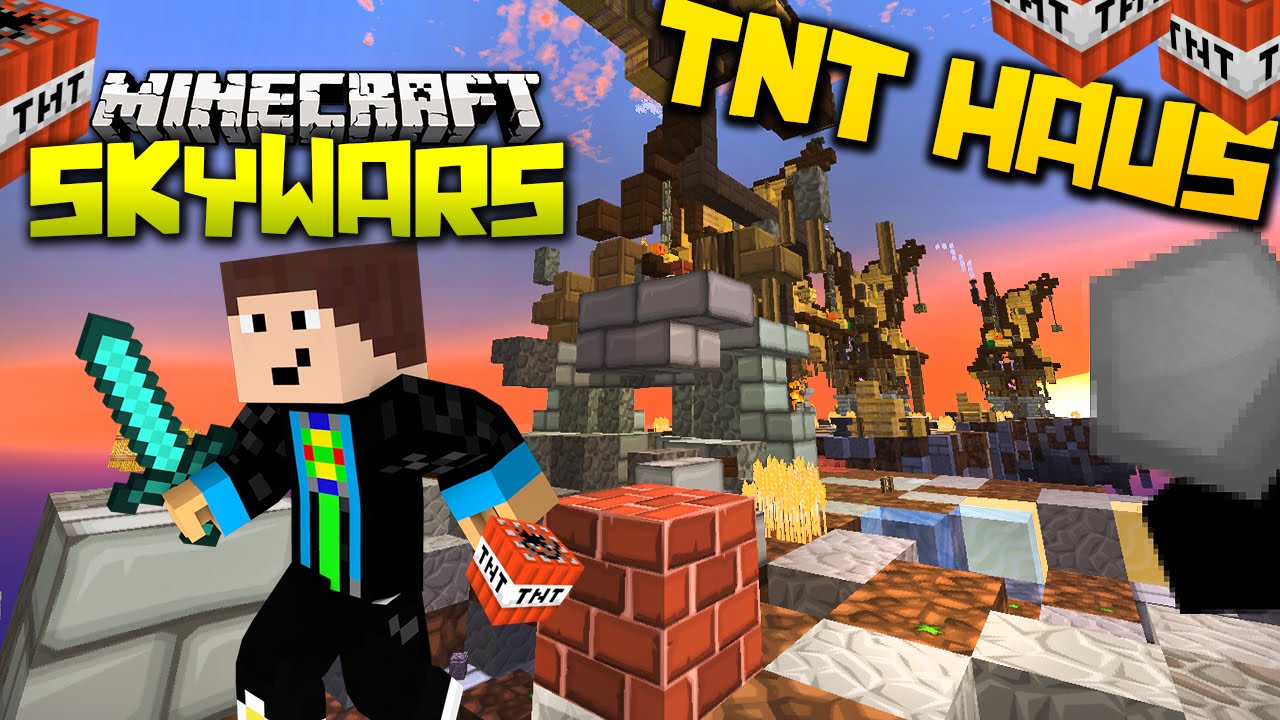 TNT-HAUS FALLE! - Let's Play Minecraft: SKYWARS