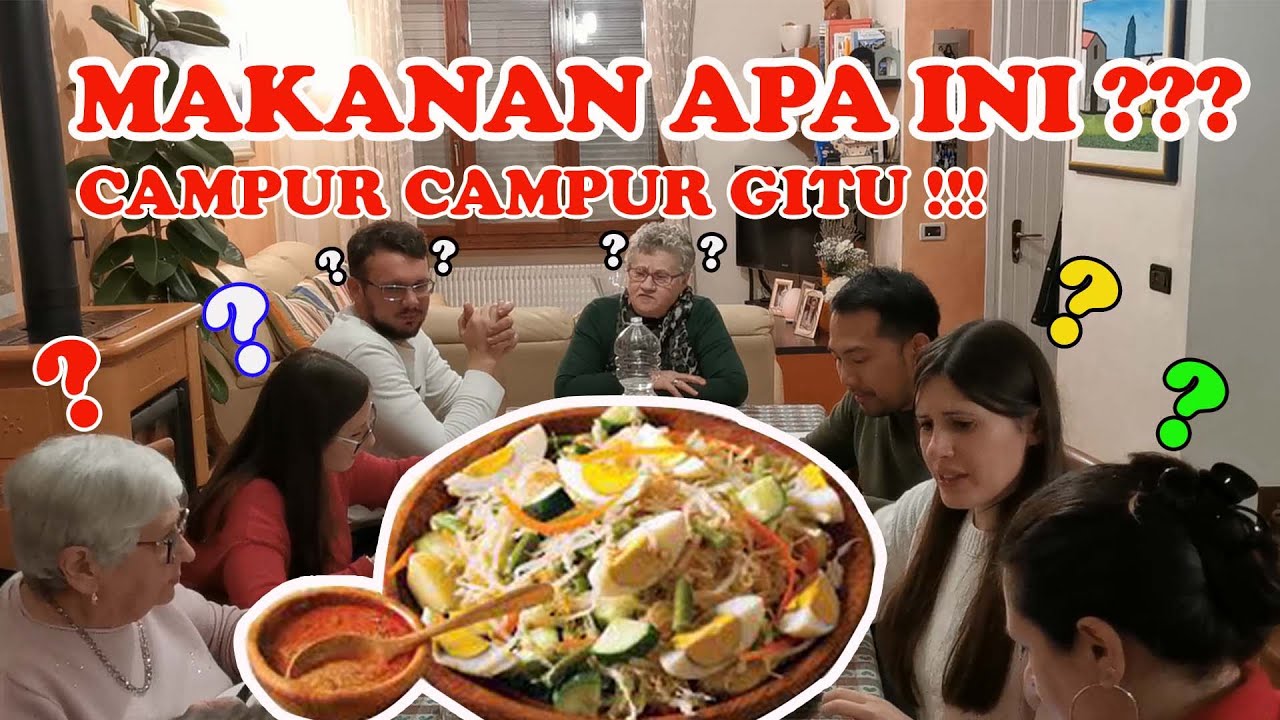 KELUARGA ISTRIKU BULE MENYESAL BARU SEKARANG BISA MAKAN LEZATNYA #GADO GADO#INSALATAINDONESIANA
