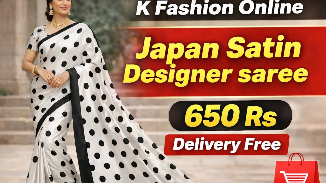 Дизайнерское сари из японского атласа, 650/-, WhatsApp +91 9327507276