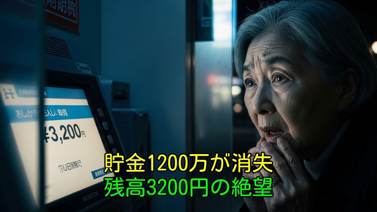 【年金18万の末路】貯金1200万が5年で消えた…残高3200円の絶望
