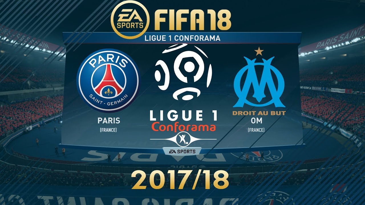 FIFA 18 PSG vs Marseille | Ligue 1 Conforama 2017/18 | PS4 Full Match