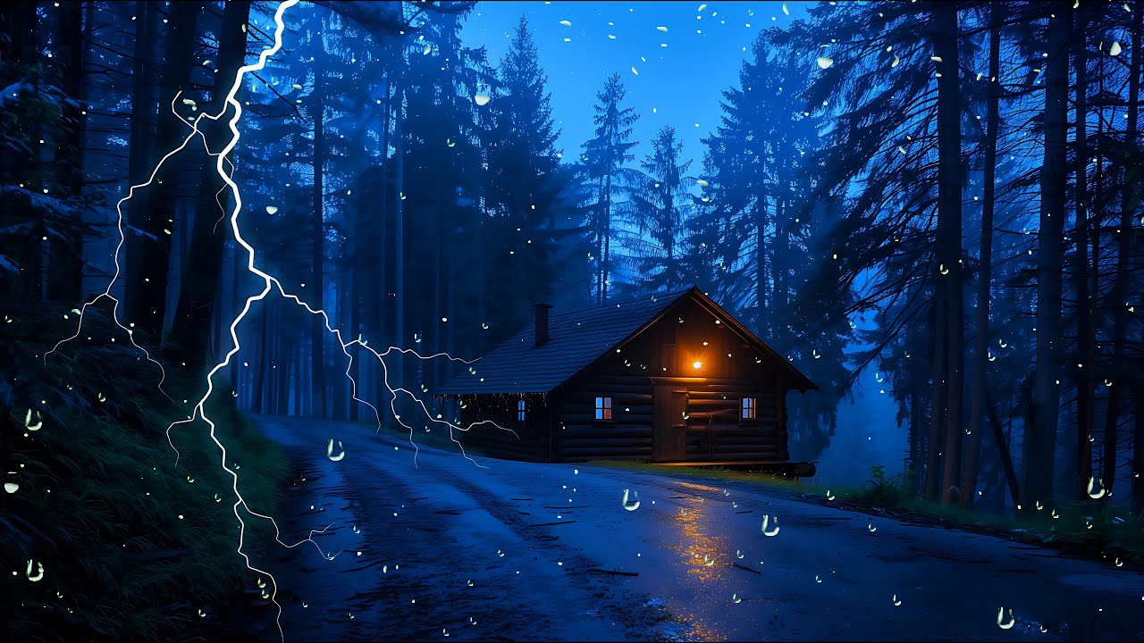 Relieve Stress with Heavy Rain in the Forest | Rain Sounds for Relaxation and Deep Sleep