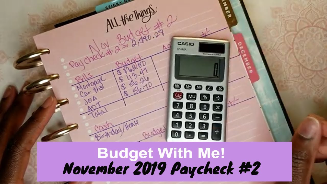 Budget With Me! | November 2019 Paycheck #2 | Debt Free Journey | Zero Based Budget