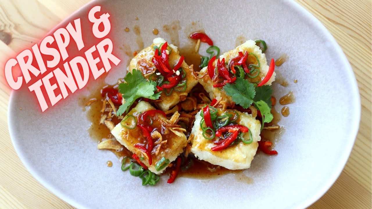Fried Tamarind Tofu - Crispy Tofu With Tamarind Sauce and Spring Onions