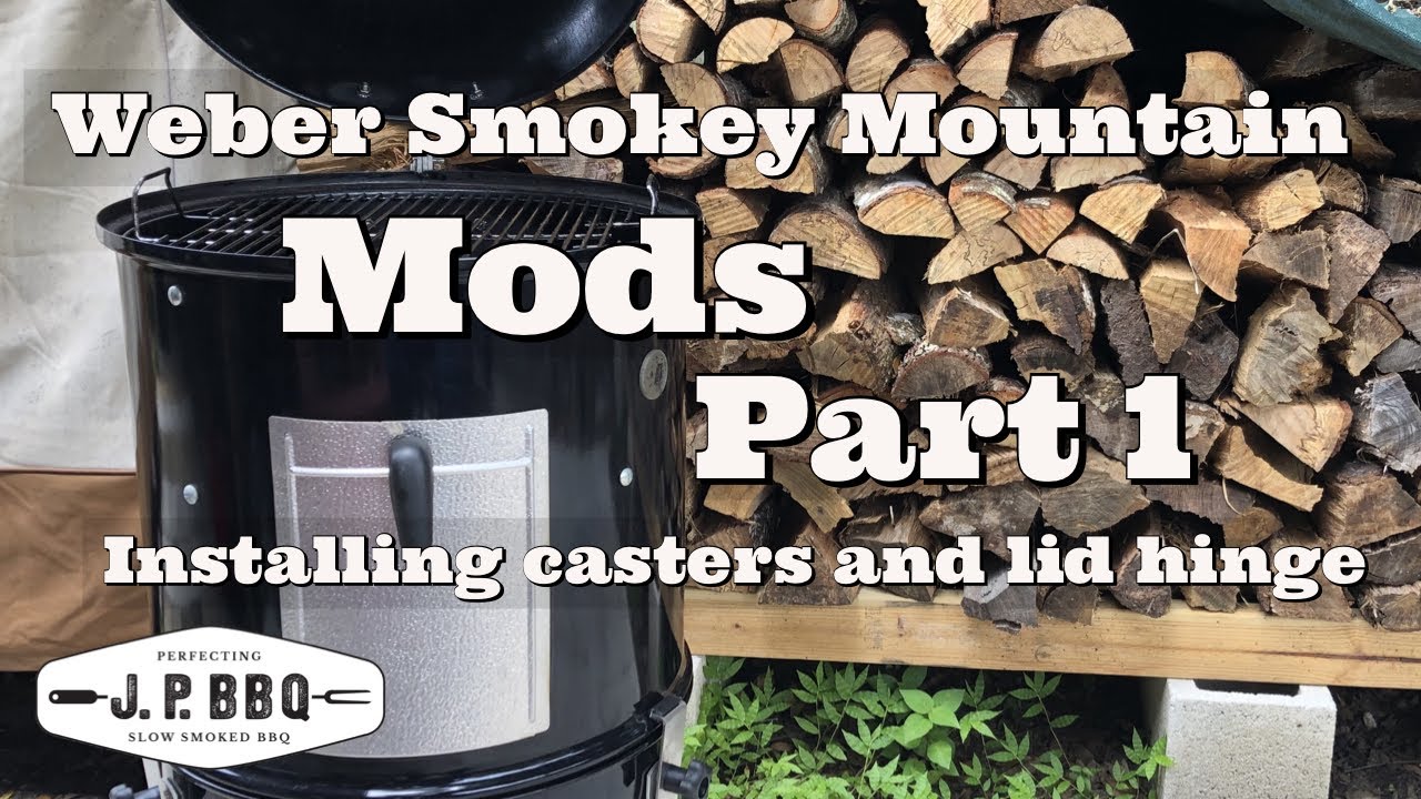 Weber Smokey Mountain Mods, часть 1. Установка роликов и петли крышки