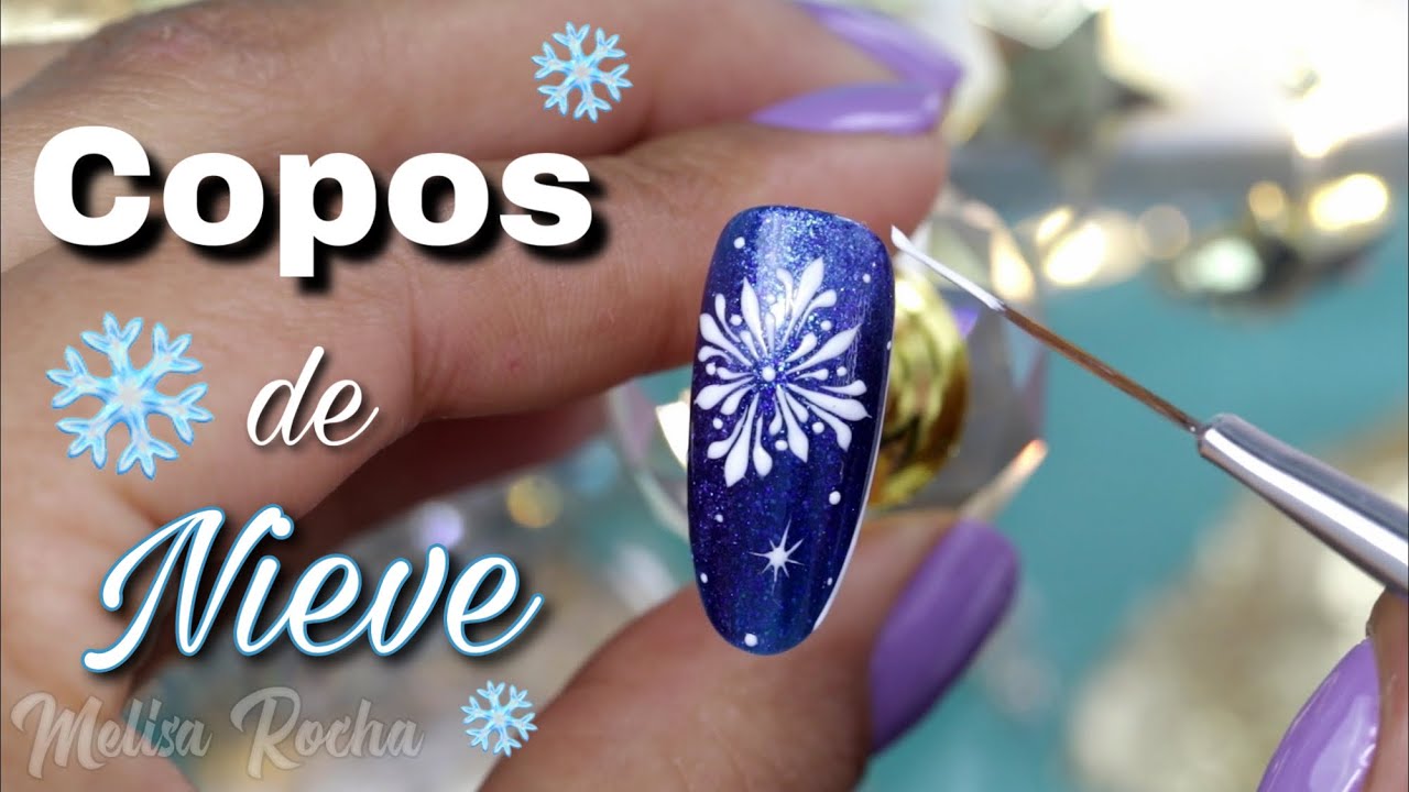 COPOS de NIEVE paso a paso ❄️💅🏻 NAIL ART