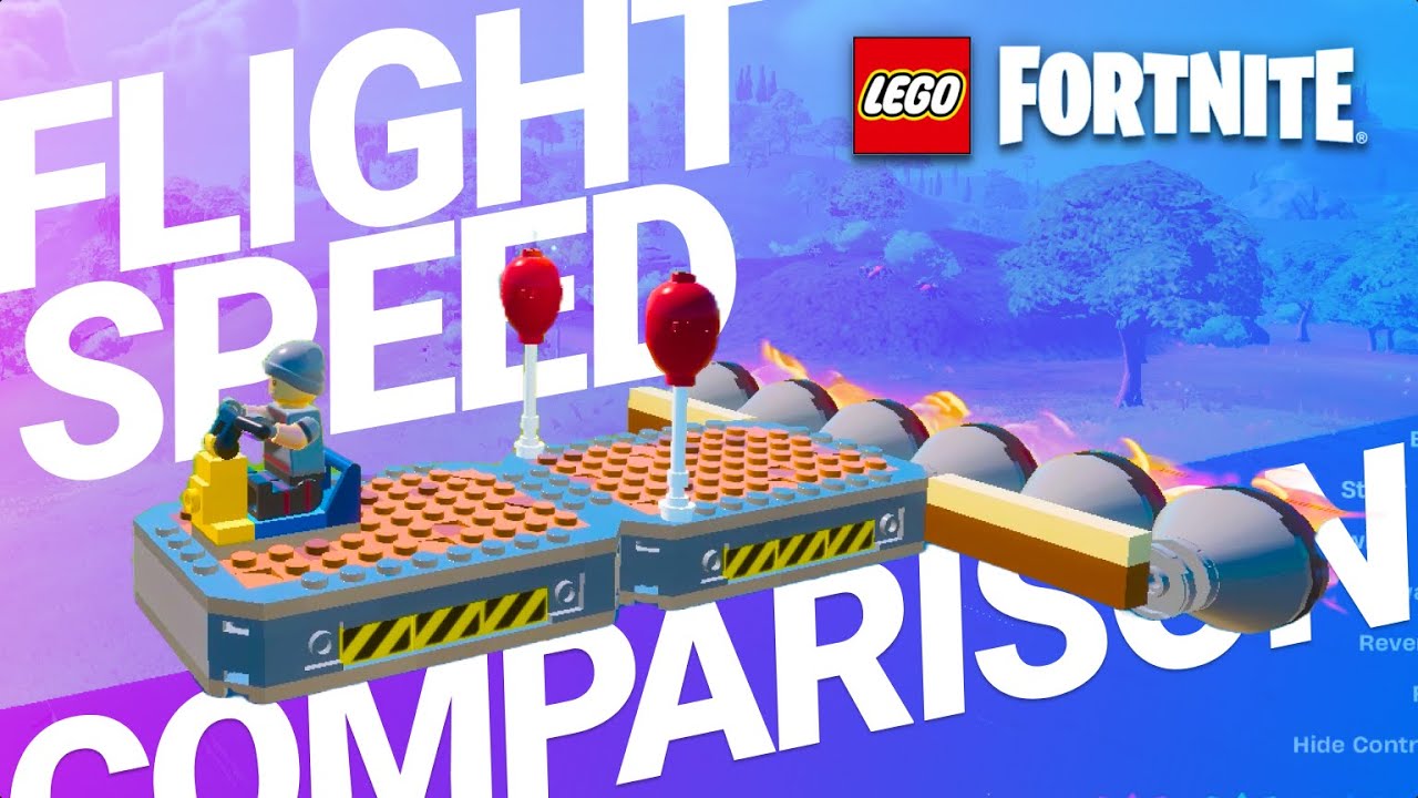 Flight Speed Comparison Test Results !! Lego Fortnite