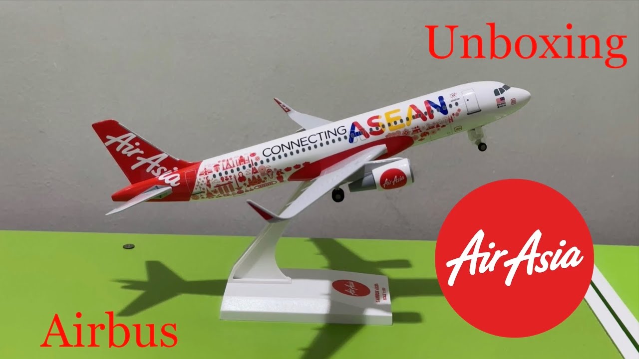 ✈️🅰️AirAsia Connecting ASEAN Airbus A320 Unboxing (ASMR)