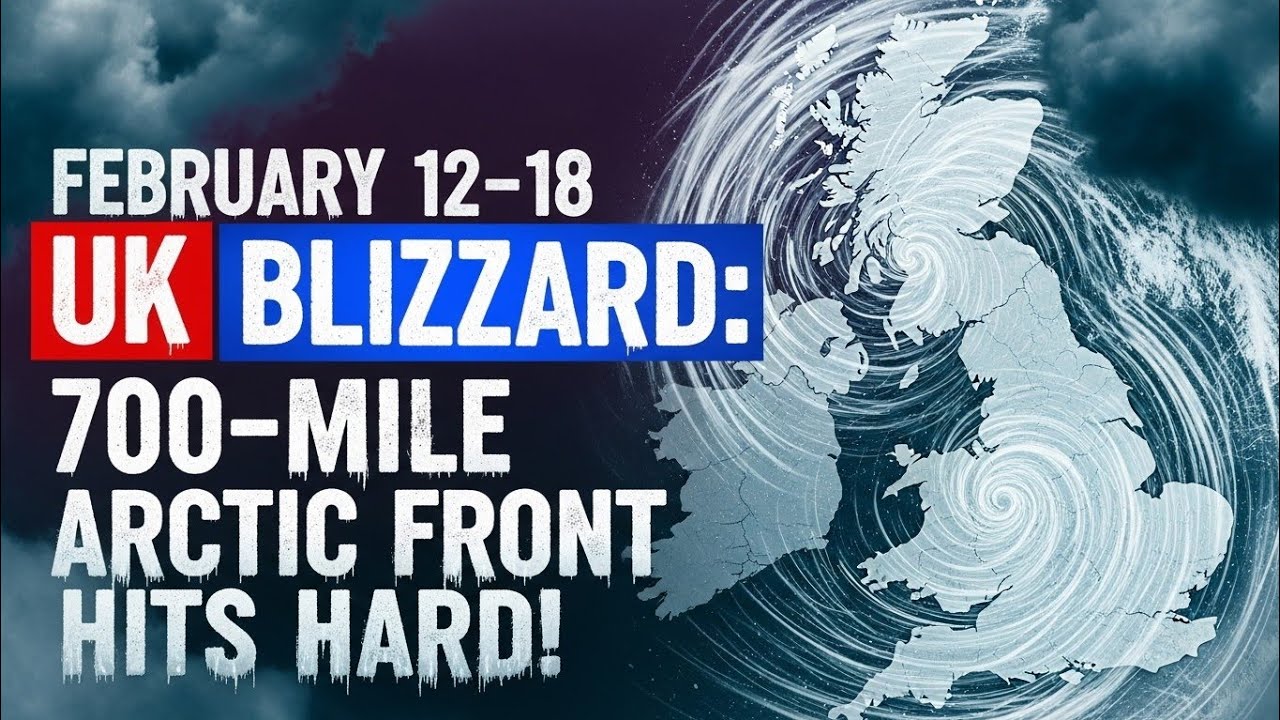February 12–18 UK Blizzard: 700-Mile Arctic Front Hits Hard!#UKWeather #Blizzard2026 #ArcticFront