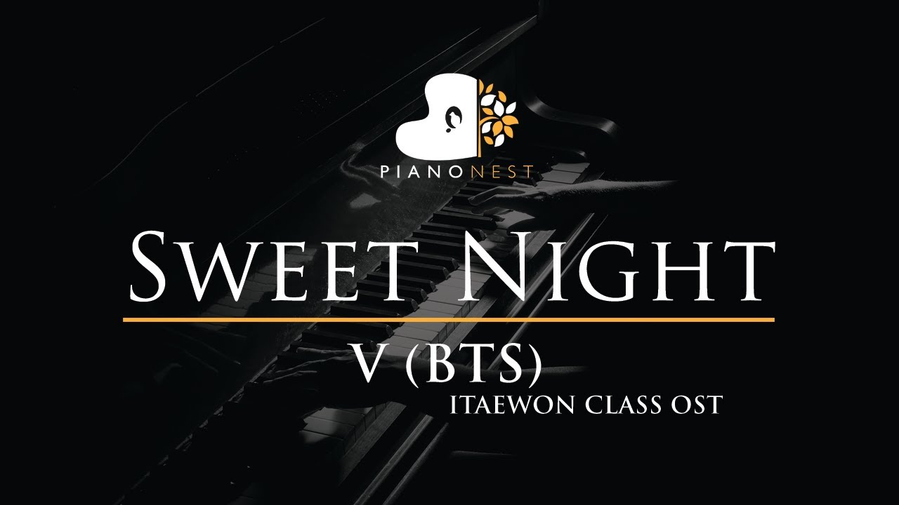 V (BTS) - Sweet Night - ITAEWON CLASS 이태원 클라쓰 OST - Piano Karaoke Instrumental Cover with Lyrics