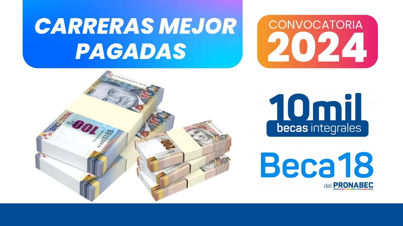 Beca 18 2024 | Carreras mejor PAGADAS en PERÚ 💵💸