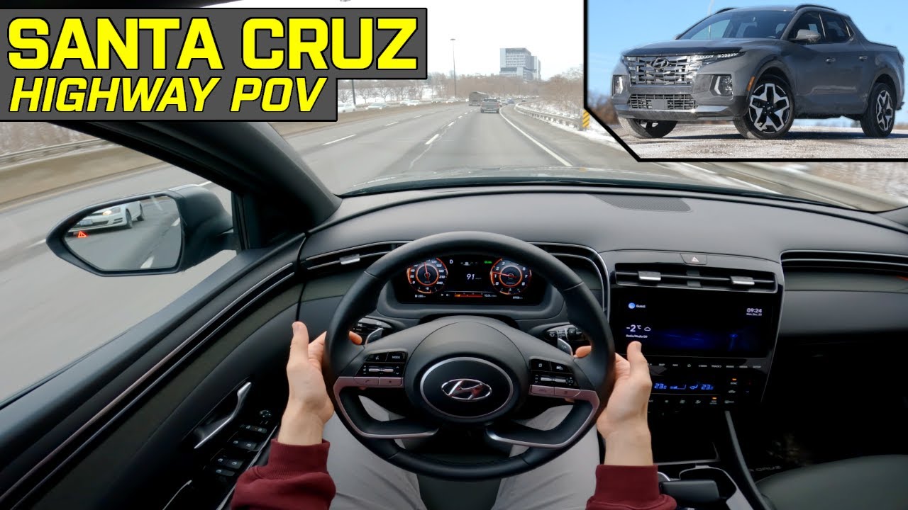 Semi-Autonomous Driving! -  2022 HYUNDAI SANTA CRUZ Highway Driving Assist - POV Test Drive