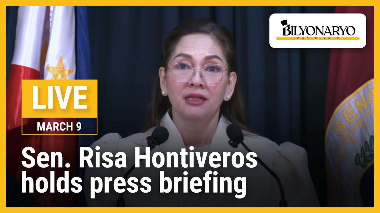 LIVE: Sen. Risa Hontiveros holds press briefing | March 9, 2026