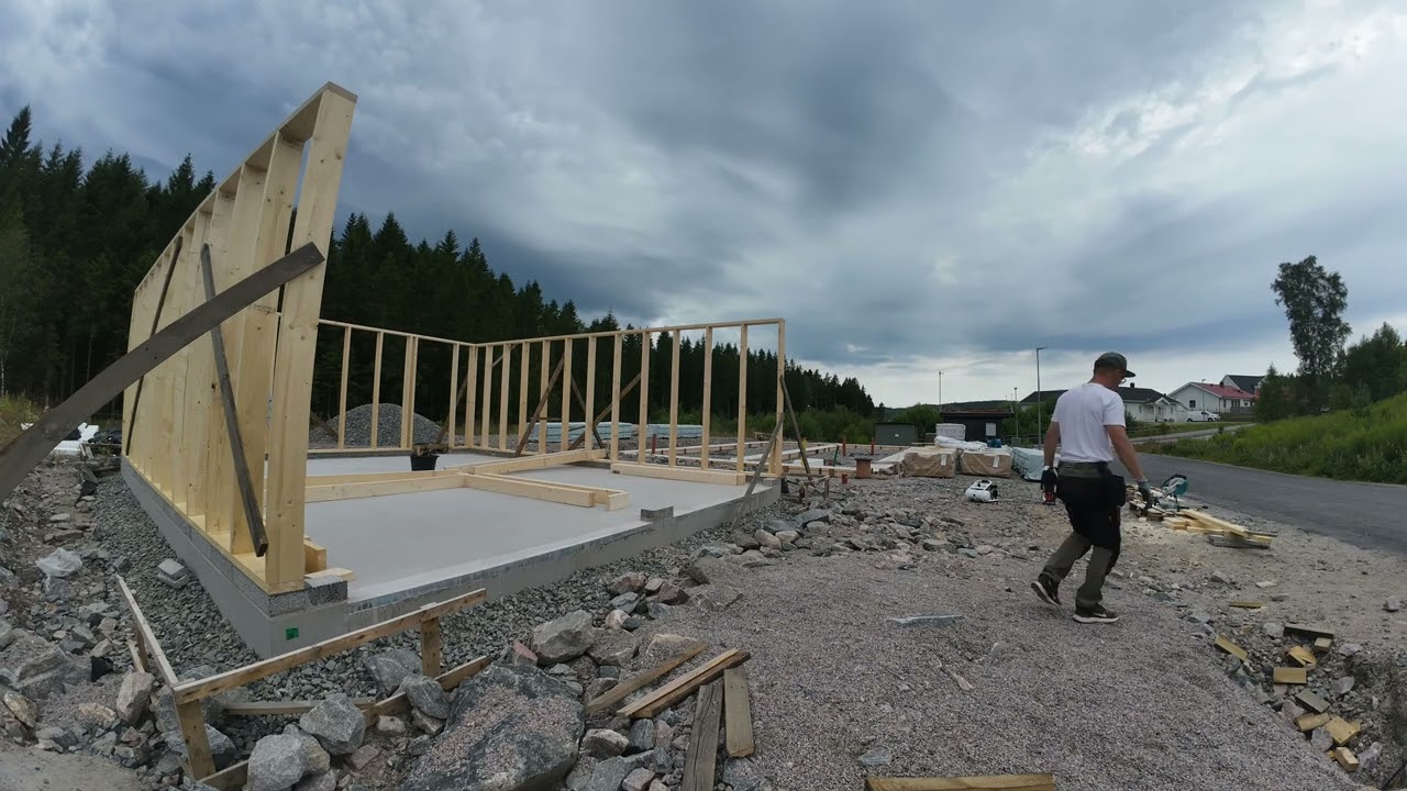 E22. Garage frame. Part 2 (Double garage door openings)
