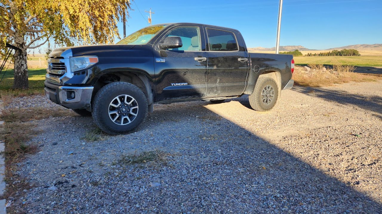 tundra sr5 trd toyo 285/75/r18 tire fitment 5100 bilstein top setting.