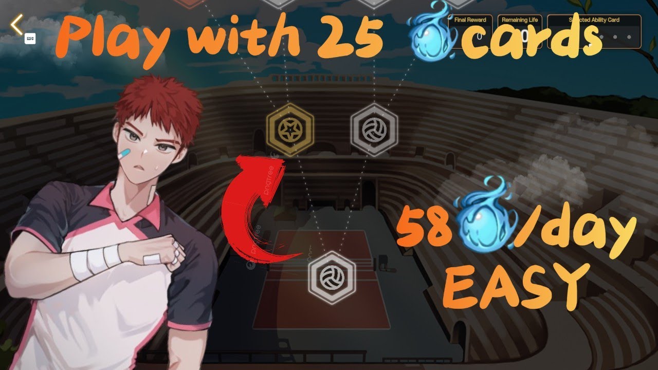 How to get 58 blue flames per day easy with minjun - The Spike Volleyball