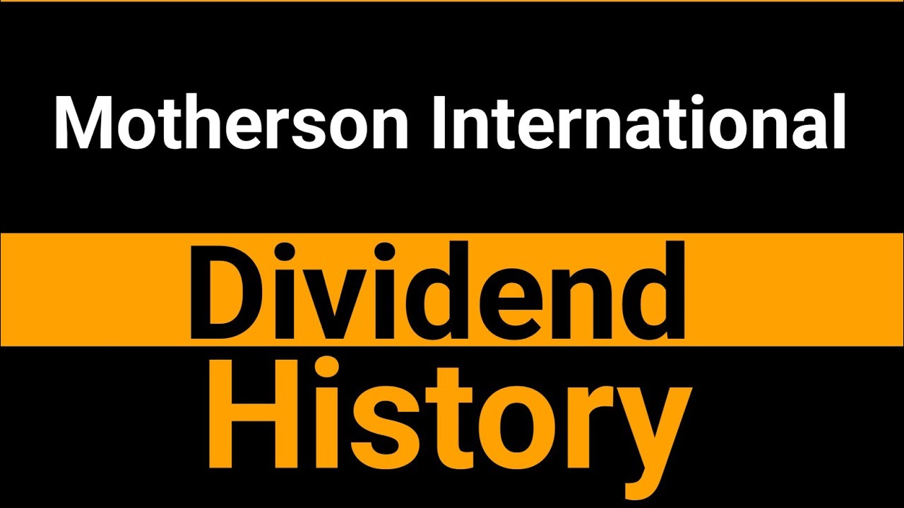 Motherson International share dividend history