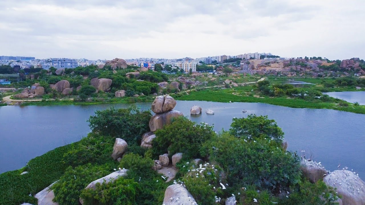 Pragathi Nagar Lake serene view Hyderabad