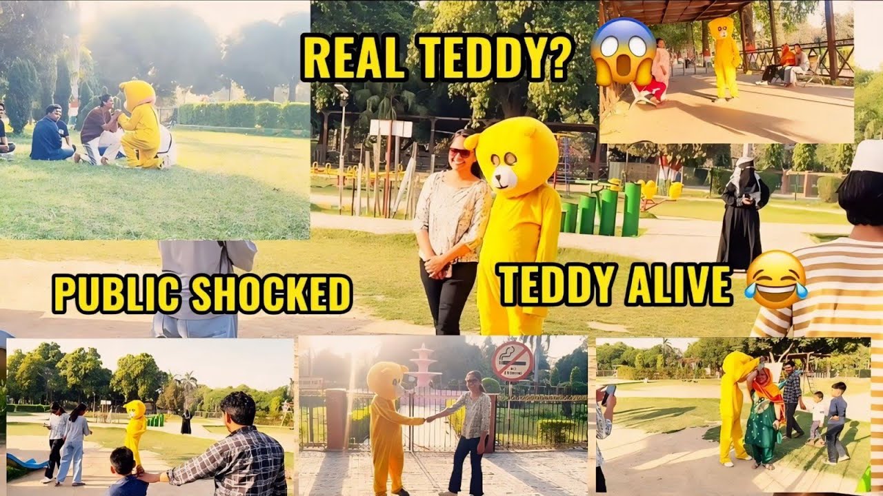 “Real Teddy Bear in the Park? 😂 Public Reaction Vlog” | Asbab Abbas |