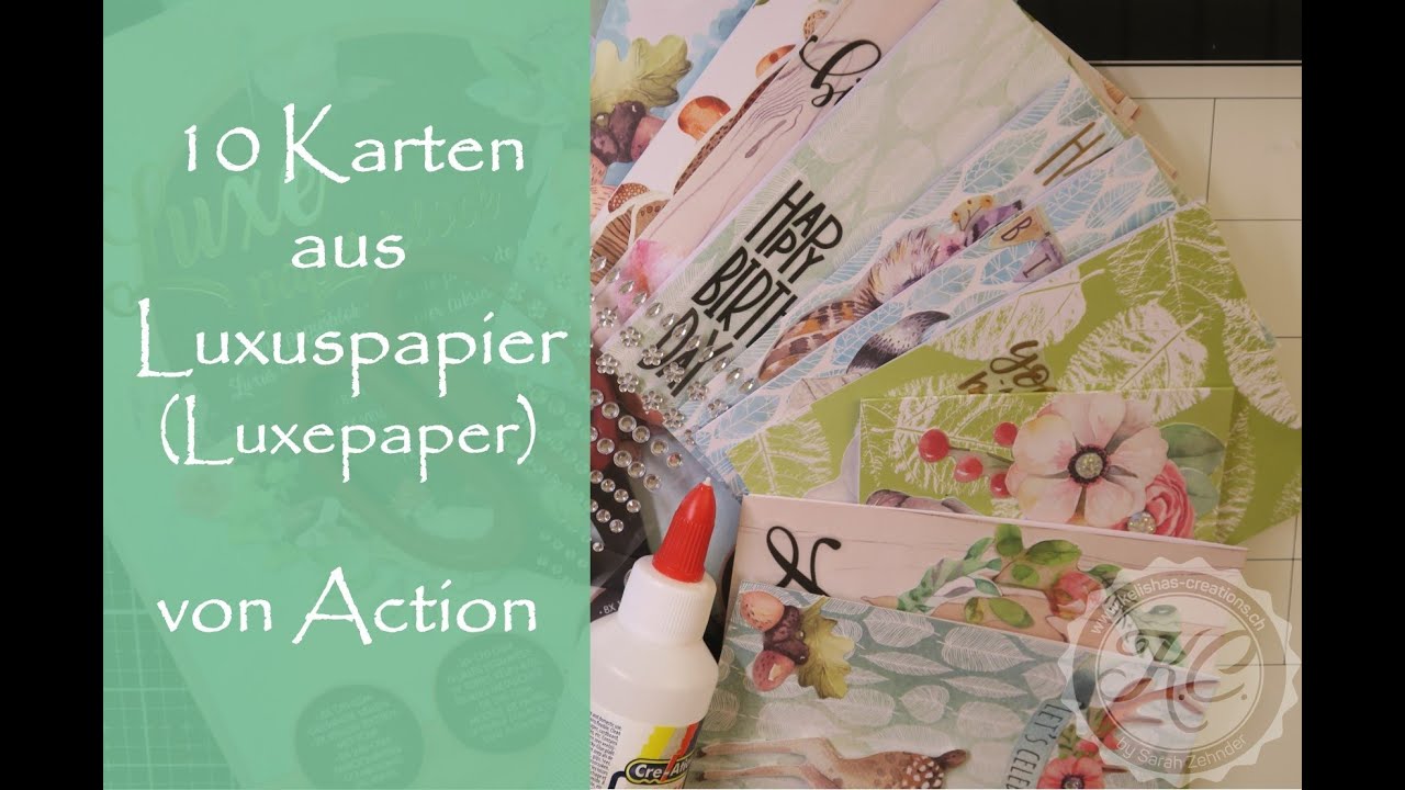 10 Karten aus 1 Luxuspapierblock von Action