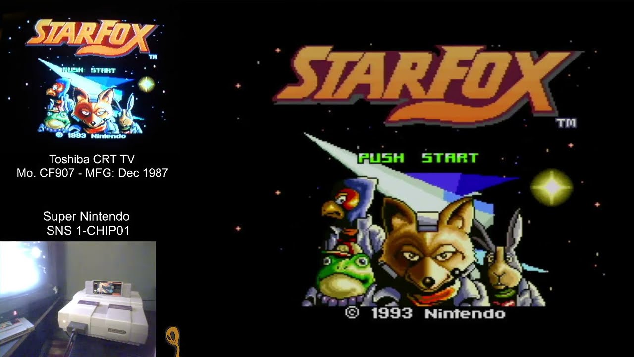 Starfox USA Long Play - All Routes One Life [By Nintendo] - Real Hardware 4:3 US1CHIP Mobo / CRT