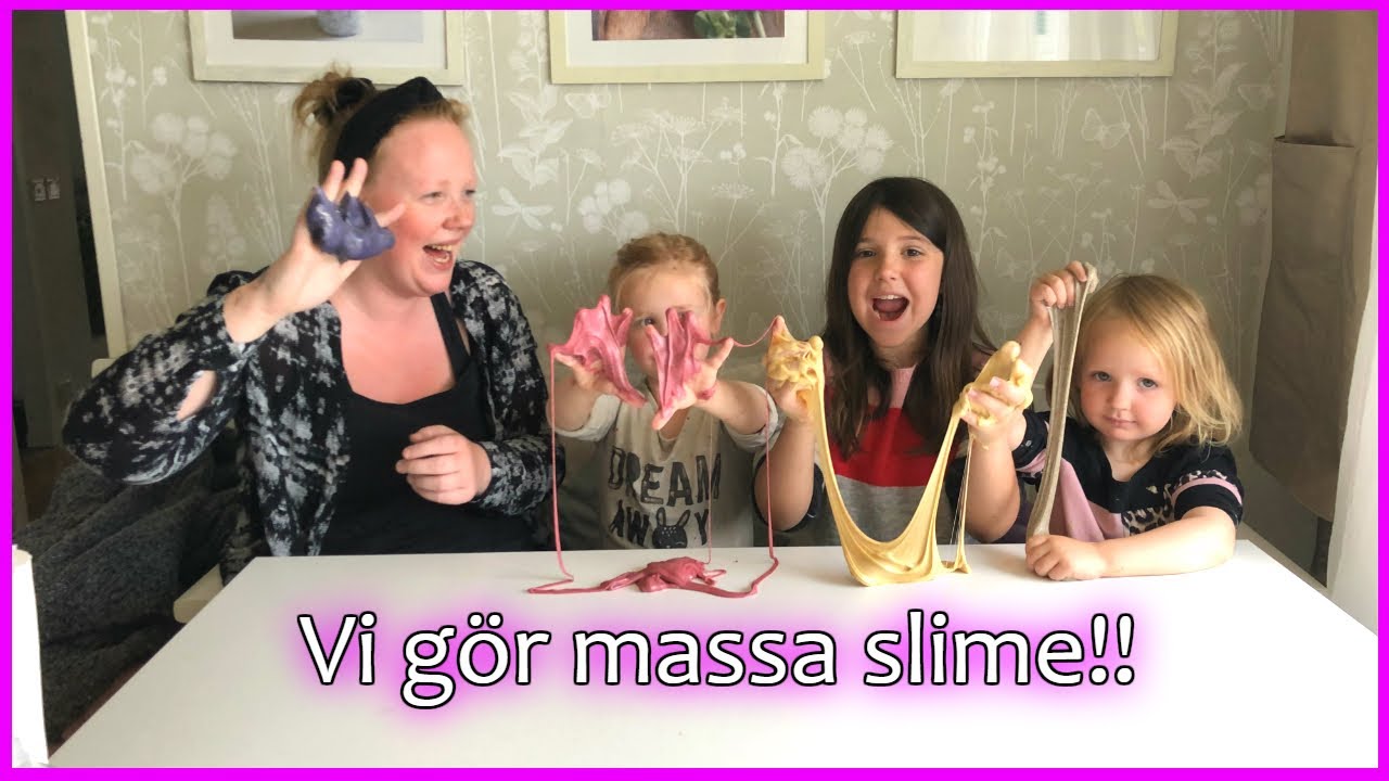 Gör slime med min moster och kusiner