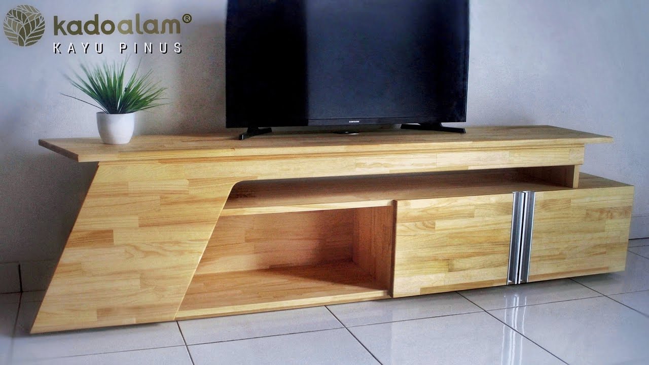 Membuat Meja Tv Minimalis - Finishing Natural Kayu Pinus