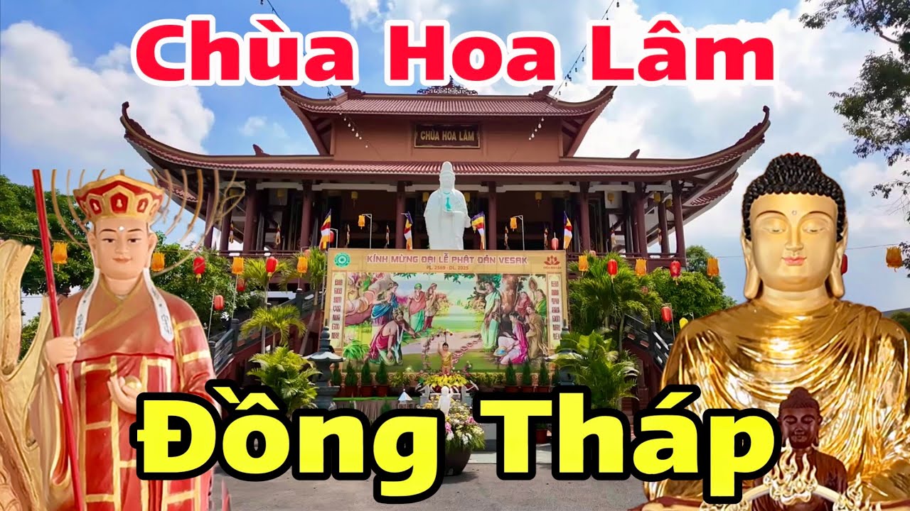 Chùa Hoa Lâm Cao Lãnh Đồng Tháp Đẹp Thanh Tịnh Với Hơn 1000 Hình Phật Trên Tường | Khương Nhựt Minh