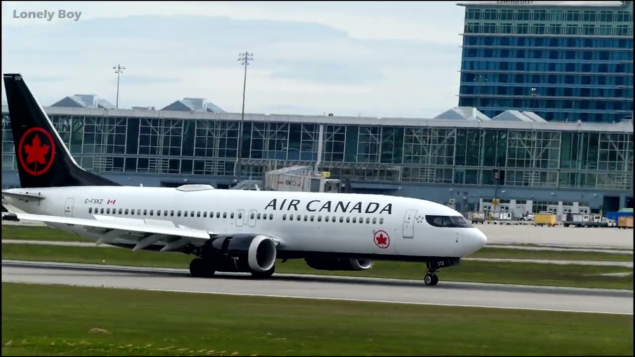 Air Canada - Boeing 737 Max 8 from San Francisco - YVR Airport 4K