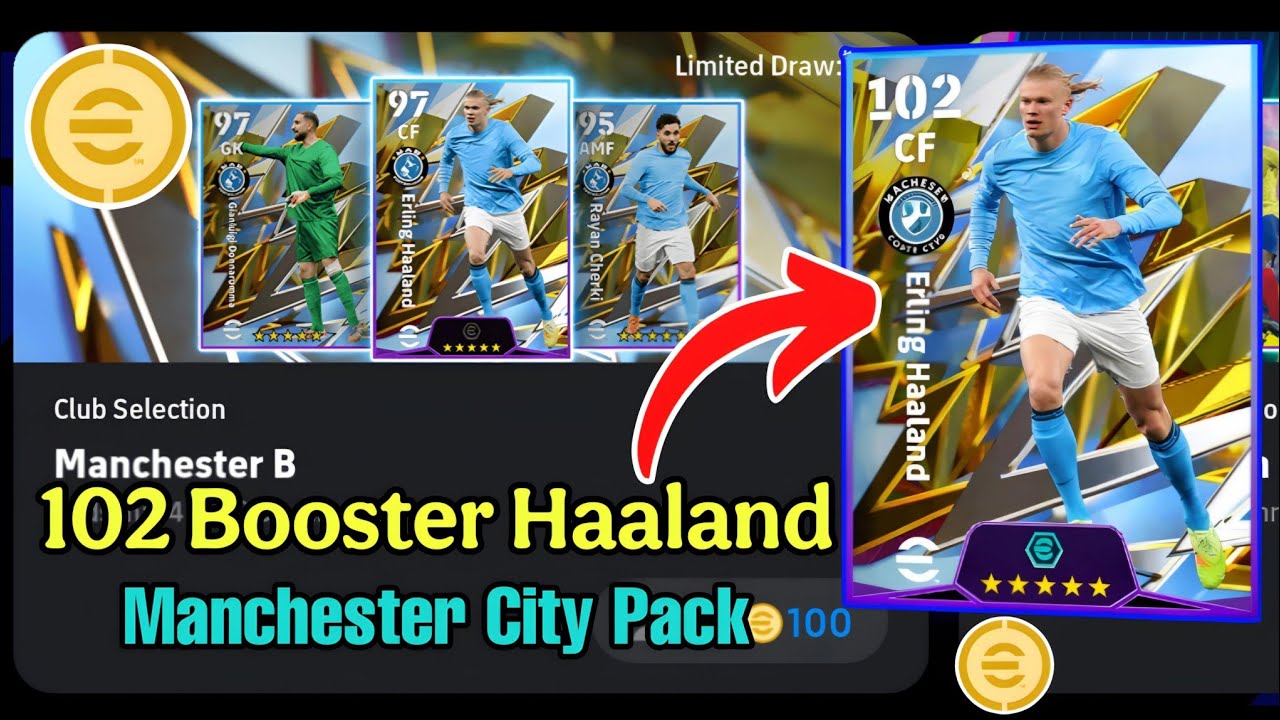 🎁 New Manchester City Pack Opening! 🔥 102 Rated Erling Haaland Booster 😱 | eFootball 2026 🎮 
