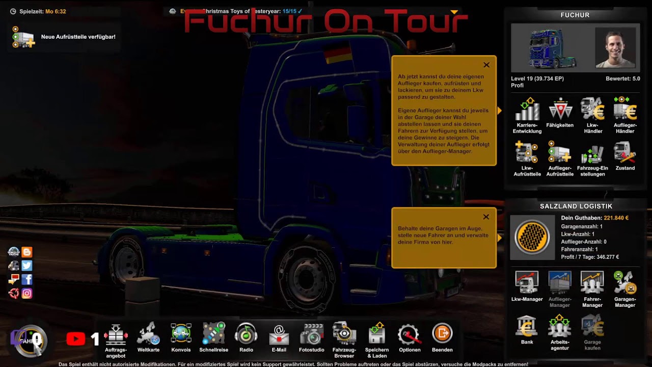 ETS2 unterwegs auf der promods 2.60 multiplayer fahrt von portugal nach irsael
