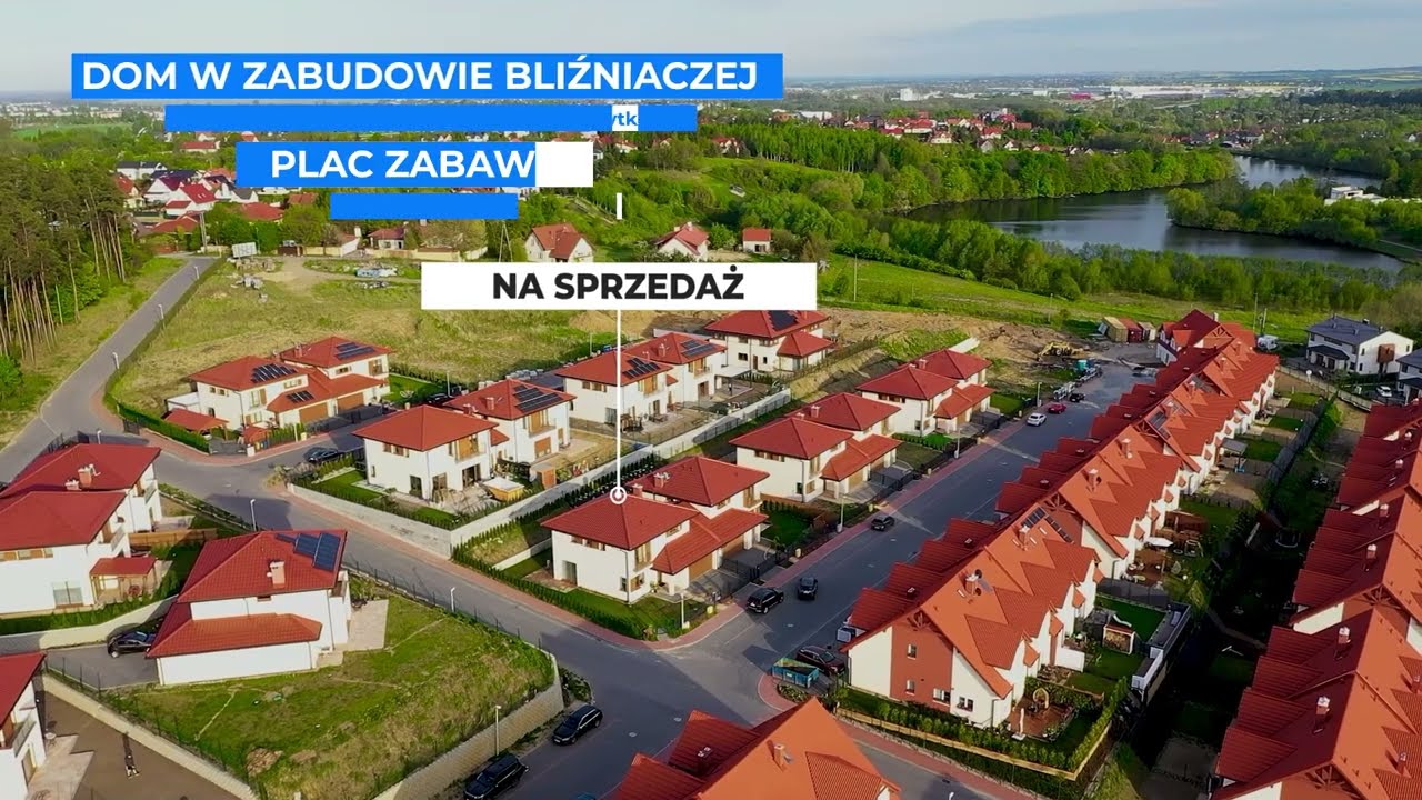JUSZKOWO - Wzgórze Raduni, dom w zabudowie bliźniaczej.